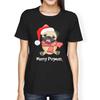 1Tee Womens Loose Fit Merry Pugmas Dog T-Shirt