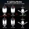 1-5PCS Camping Lantern LED Lamp with 6 Light Modes Ultra Bright LED Tent Lamp USB & Solar Rechargeable Hiking Lights for Fishing