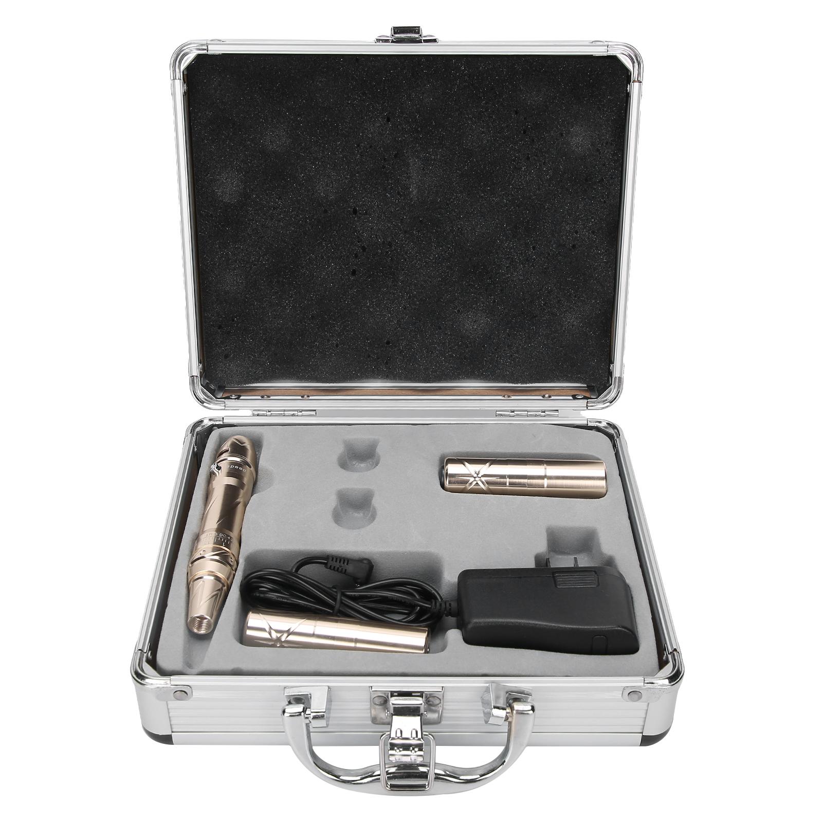 

Машинка для татуажа Полуперманентный брови Губы Подводка для глаз Машинка для микроблейдинга (Шампанское золотое ) US Plug шампанского