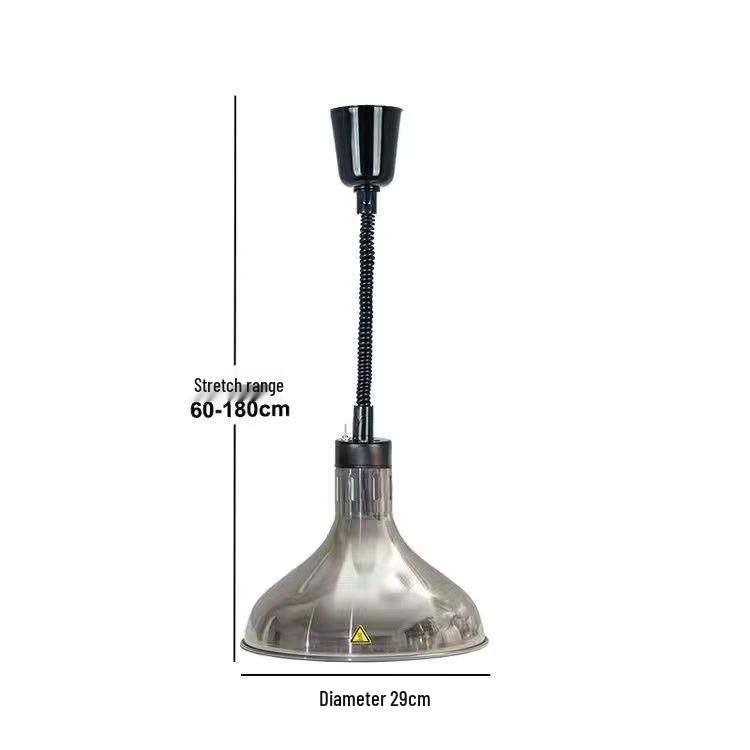 Adjustable Height Retractable Single Head Heat Lamp for Food Warming