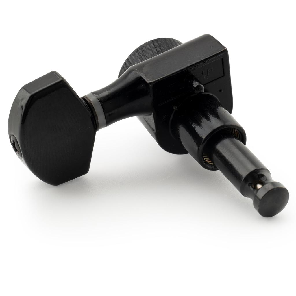 Musiclily Pro Blokowane Klucze Gitarowe do Elektrycznej Czarne 6-sztuk Jednopionowe, Kwadratowe, SQ, Gitary Strat/Telecaster,