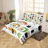 Three-Piece Catering Rice Ball Animation Digital Printing Quilt Pillowcase Bedding