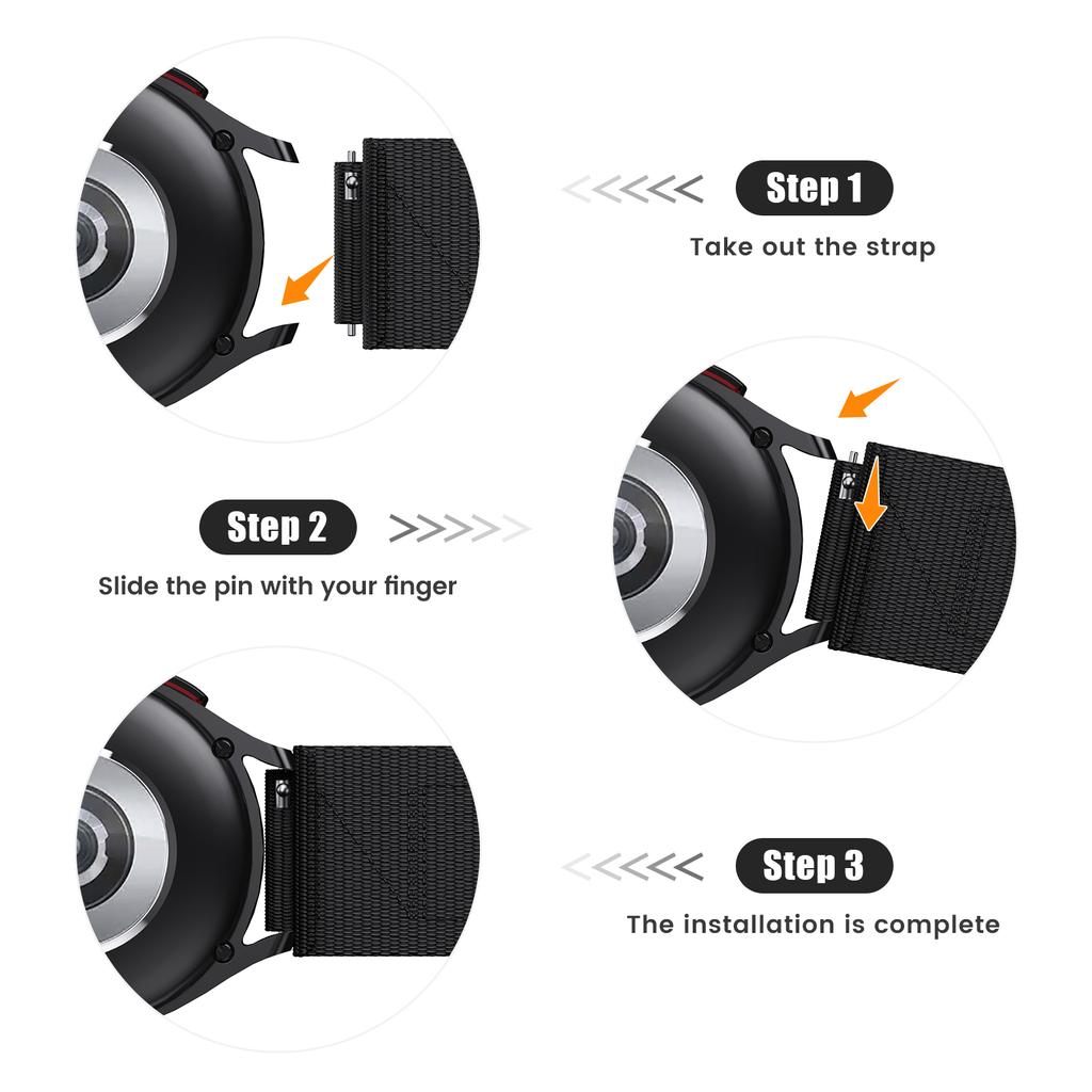 20mm 22mm Nylon Watch Strap for Galaxy Watch 6 Garmin 245 & 645 , 20mm 22mm Universal Watch Band for HUAWEI Watch4 GT4