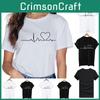 Comfortable Crew Neck Heart Print Blouse For Women In Soft Casual Fabric