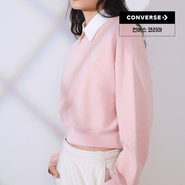 Converse Loose Fleece Top Pink Sage Wch723 Acq