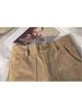 Women's 2025 Retro Suede Wide-Leg Shorts - Casual Winter Bootcut with Large Pockets