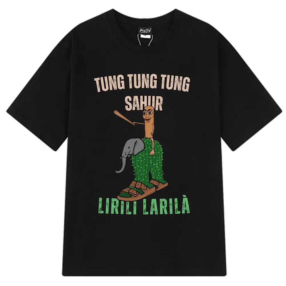 Italiensk Hjärnröta Tralalero Tralala Tung Tung Tung Sahur Bombardiro Krokodil Rolig Meme T-shirt Dam Mode T-shirts