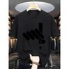 European Size Men's Summer Short Sleeve T-Shirt with Letter '' Print Suitable for Casual Casual Attire - Round Neck Breathable Fabric, Washable