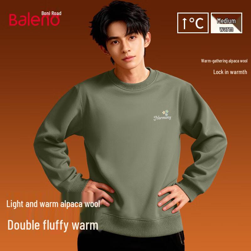 Baleno Men s Alpaca Fleece-Lined Pullover Sweatshirt 3XL
