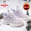 Babudou Girls' Winter Shoes, New Style, Children's Leather-lined, Fleece-lined, Warm, and Comfortable, Dad Shoes, Girls' Cotton Shoes
