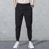 Men's Quick-Drying Ice Silk Casual Pants - Thin, Loose, Straight-Leg, Perfect for Spring and Summer