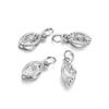 10Pcs/lot Alloy Gold Silver Color Rhinestone Hearts Charms For Earrings Necklaces DIY Love Charms Jewelry  Making Accessories