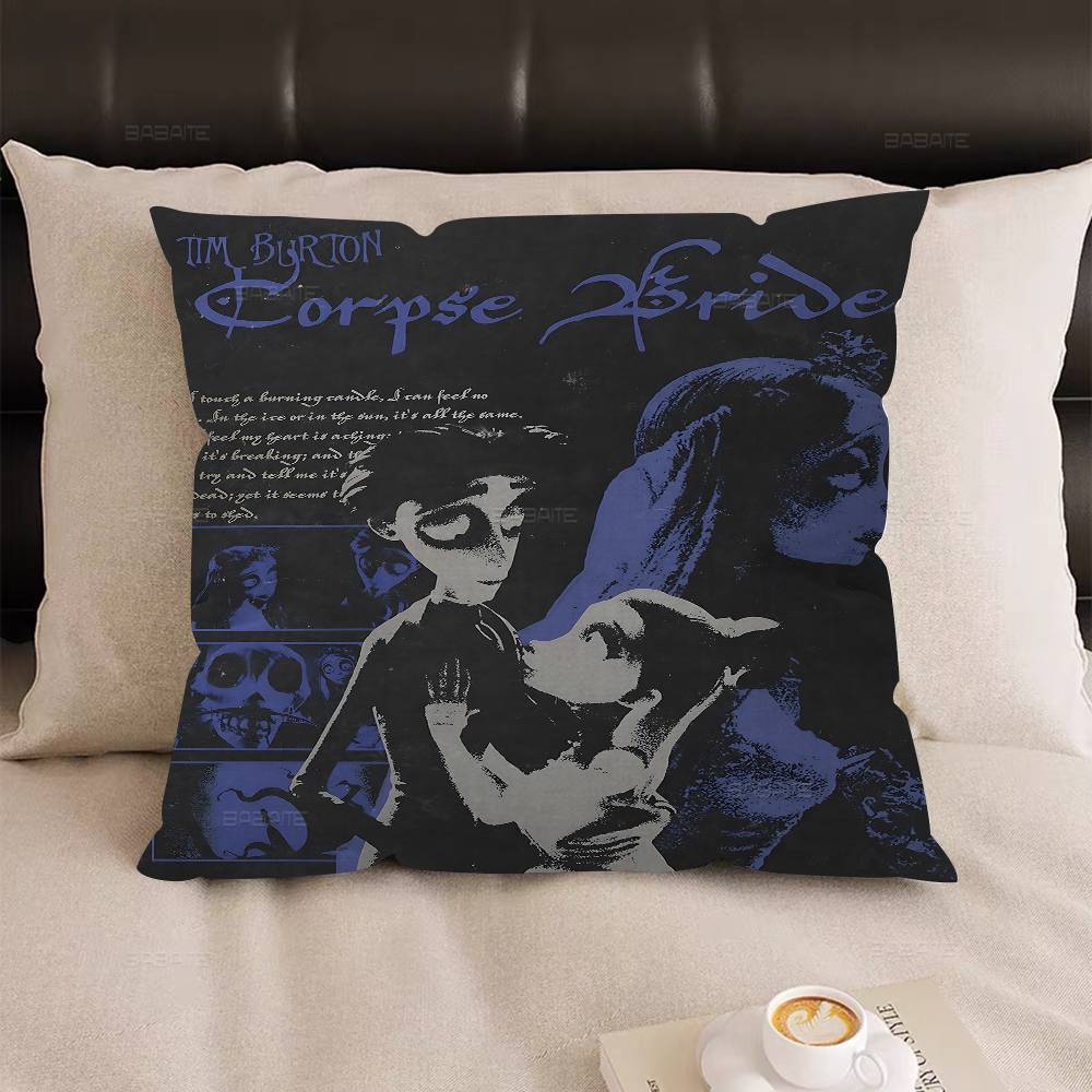 C-Corpse B-Bride Animation Movie Cushion Cover Car Throw Pillow Case For Sofa Car Christmas Gift 40X40Cm 45X45Cm