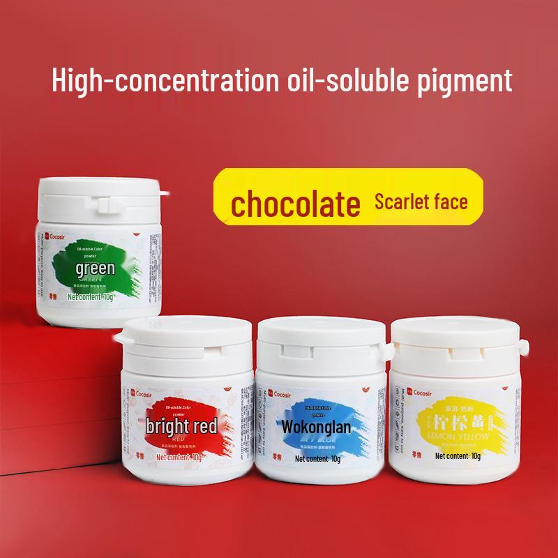 

Шоколадный жирорастворимый пищевой краситель порошок для выпечки, мусса, помадки, глазури и помады - 10г Bright Red 10g/Bottle