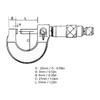 0.01mm Resolution Thickness Gauge 0-25mm Range Precision Micrometer  Industrial Use
