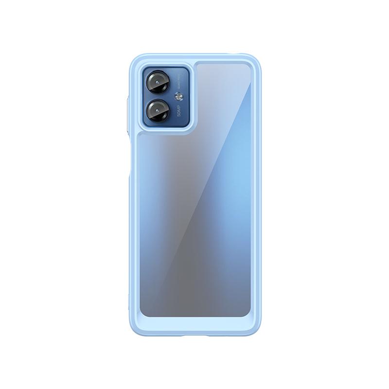 Für Moto G14 Hülle Abdeckung Motorola Moto G14 Capas Stoßfeste Handy-Bumper Rückseite Transparent Farbe Klar Für Fundas Moto G14 G 14