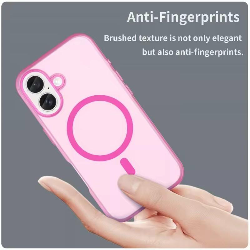 Luxury Magnetic Wireless Charge For Magsafe Case For iPhone17 Air 16E 15 14 13 12 11 Pro Max Plus Shockproof Colour Matte Bumper Cover