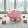 Pink Pig Piggy Bank for Boys Girls, Unbreakable Coin Cash Container, Animal Shape Money Saving Box, Gift for Christmas, Birthday