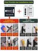 No Drill Bathroom Hardware Towel Rack Black 40CM-60CM Folding Aluminum Towel Rack Holder With Hook Towel Holder Tissue Holder
