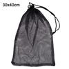Nylon Drawstring Storage Pouch Bag Black Mesh Pouch Portable Laundry Bag