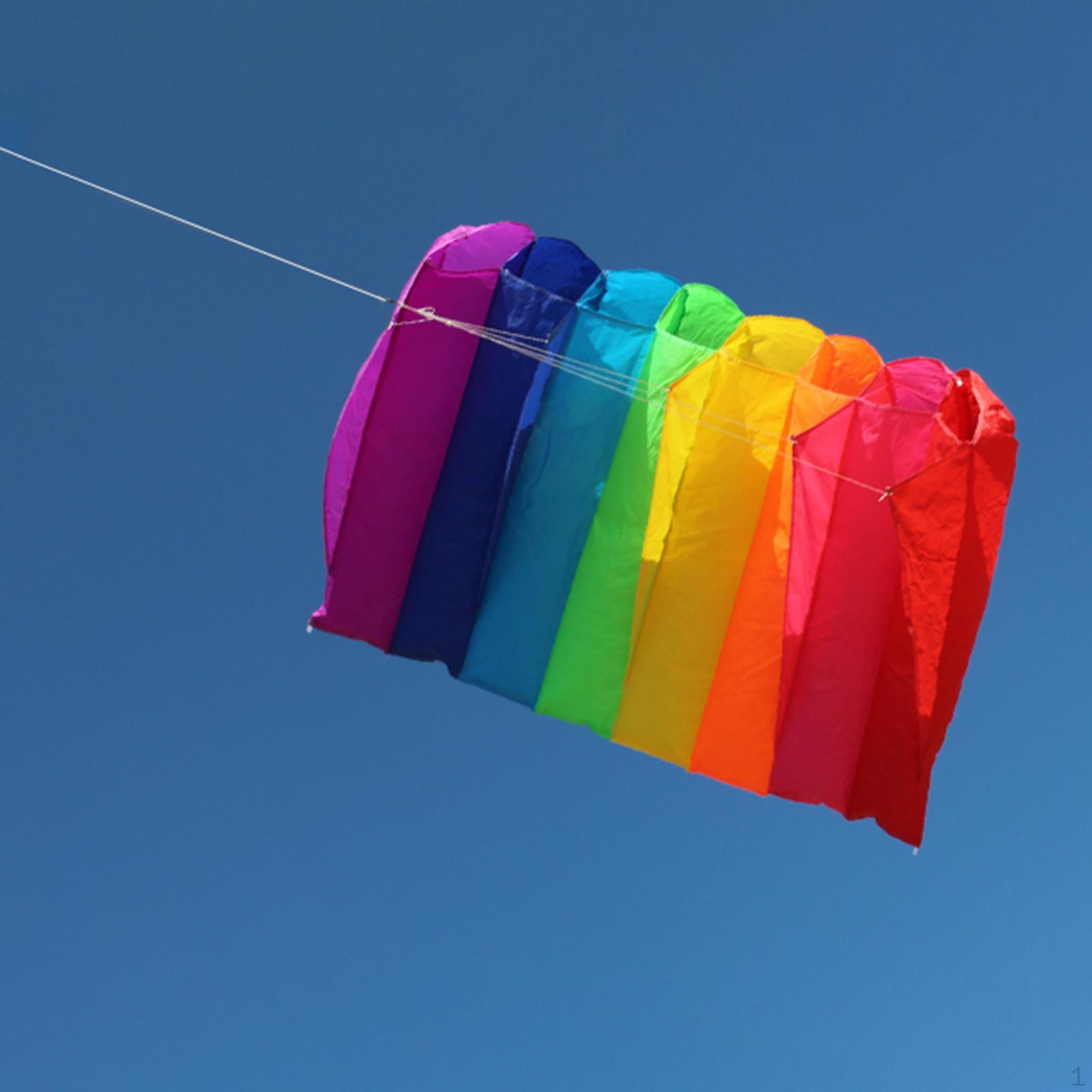 

Красочный парафойл длиной 84 фута, большая радуга для взрослых, пляж, поездка