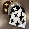 Fashion Star Pattern Neutral Casual Warm Knitted Hat For Youth And Teens