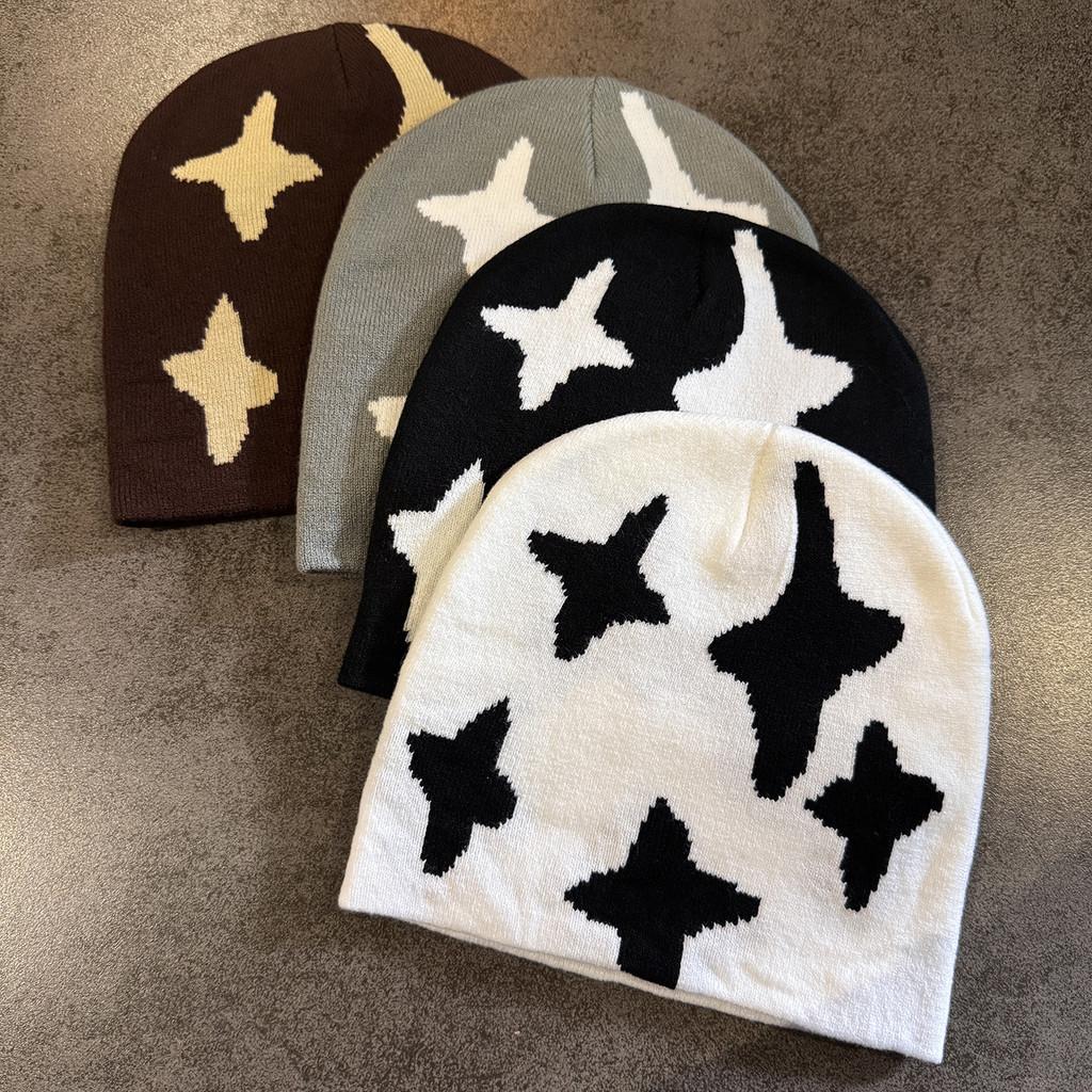Fashion Star Pattern Neutral Casual Warm Knitted Hat For Youth And Teens