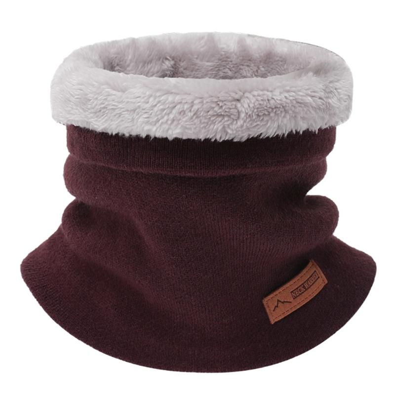 Inner Plush Neck Warmer Winter Neck Windproof Scarf for Woman Face Cover Scarf