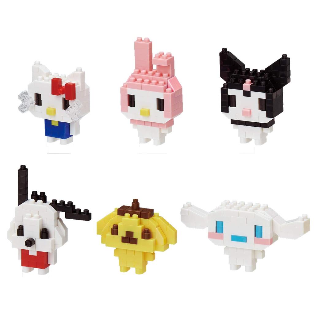 Nanoblock Mini Nano Sanrio Characters NBMC04S 1BOX 6 Pieces, 6 Types In Total