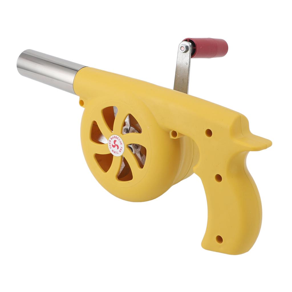 Handkurbel-Grillventilator, erhöht die Feuerkraft, tragbarer Grillluftventilator für Grillen im Freien