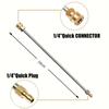 40cm Edelstahl Hochdruck-Wasserpistolen-Verlängerungsrohr 1/4" Außengewinde Innengewinde Schnellverschlussstecker - Robustes Reinigungsgerät