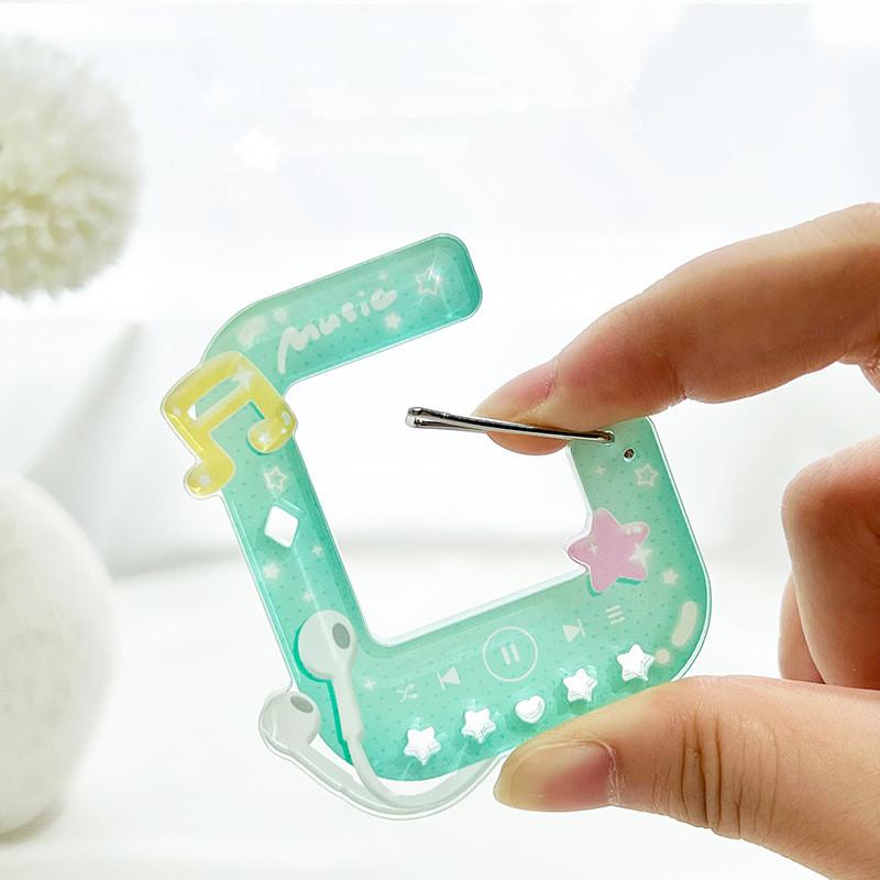 Cute Acrylic Charm Carabiner Climbing Buckle High Aesthetic Value Bag Pendant Creative Gift Keychain Backpack Handbook Decor