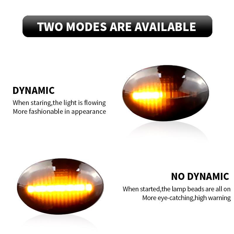 2PCS for Alfa 4C Ford KA Lancia Ypsilon Lybra Fiat 500L 500C 500 Abarth 500 595 695 LED Dynamic Side Marker Turn Signal Lights