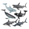 1/6Pcs Simulation Sea Animal Figurine Miniature Shark Whale Dolphin Sculpture Educational Toy Ocean Creature Model Decoration Ornament