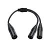 Durability 4Pin XLR Male to Female Y Splitter Cable for Splitting Merging Sound Signal in Professional Music Systems