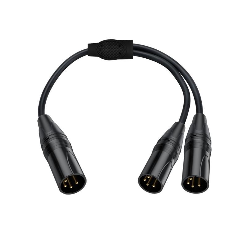 Durability 4Pin XLR Male to Female Y Splitter Cable for Splitting Merging Sound Signal in Professional Music Systems