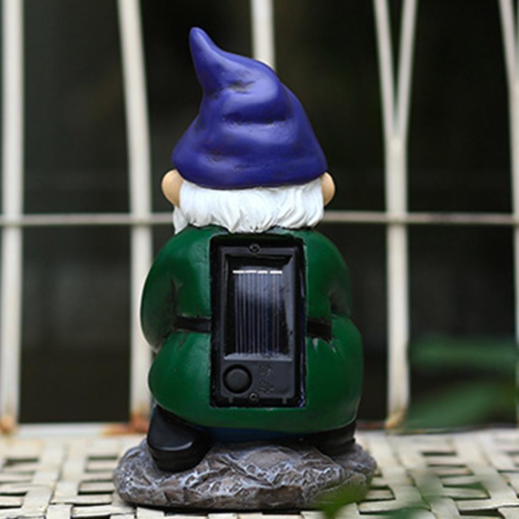 Gnome Statue Solar Light LED Light Garden Statue Decorations Solar Ornaments Animal Light Waterproof Outdoor Yard