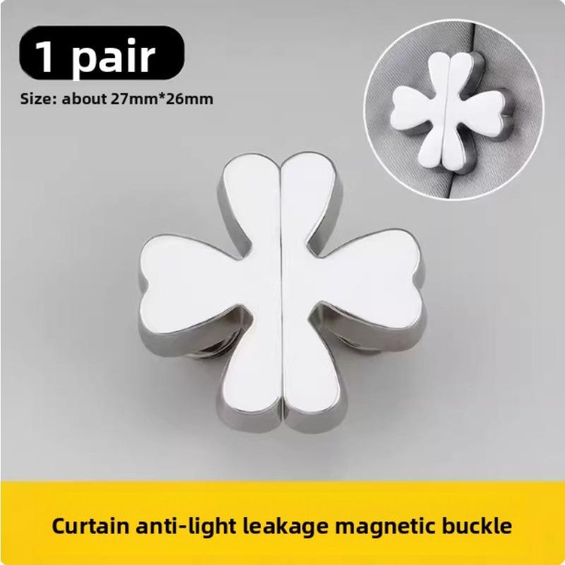 Star Four-leaf Clover Curtain Magnetic Fastening Door Curtain Anti-leakage Light-blocking Closed Item Gap Fixer Magnetic Closure Buckle Four-leaf clover