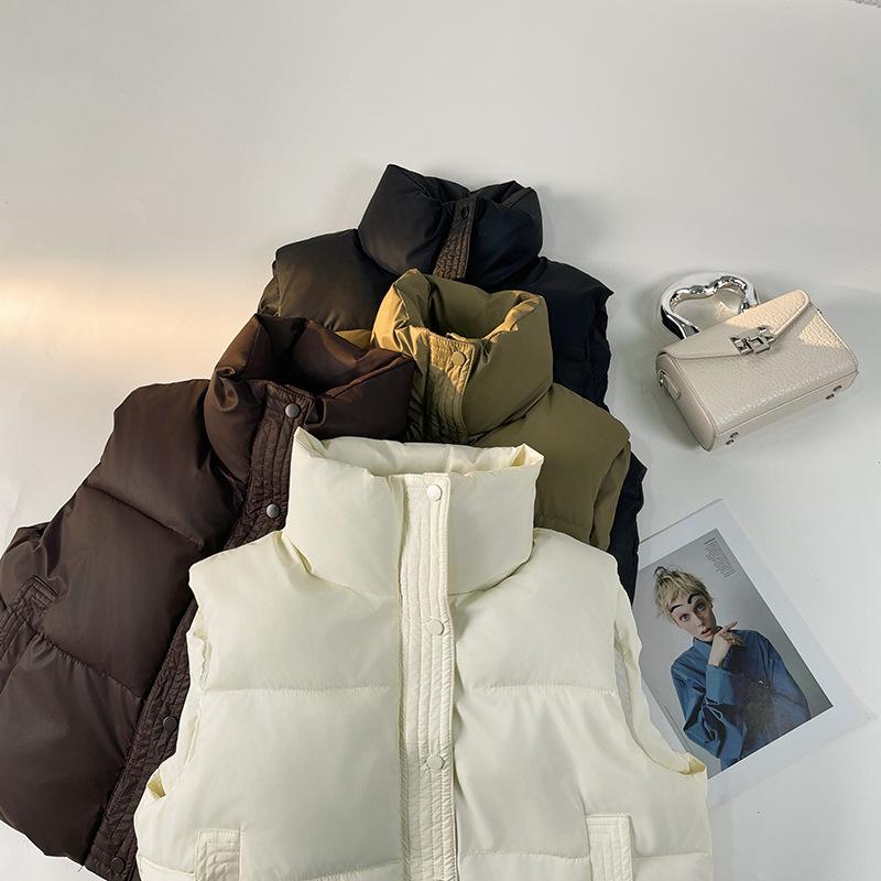 Short Women's Autumn and Winter Fashion Down Cotton Vest Vest Jacket