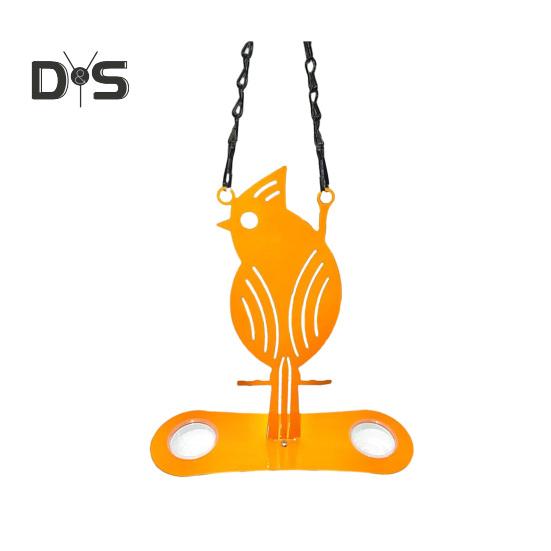 

Кормушка для птиц Oriole, подвесная пластиковая кормушка для птиц с прозрачными полипропиленовыми мисками и насестом, кормушка для апельсиновых фруктов для декора сада на заднем дворе оранжевый