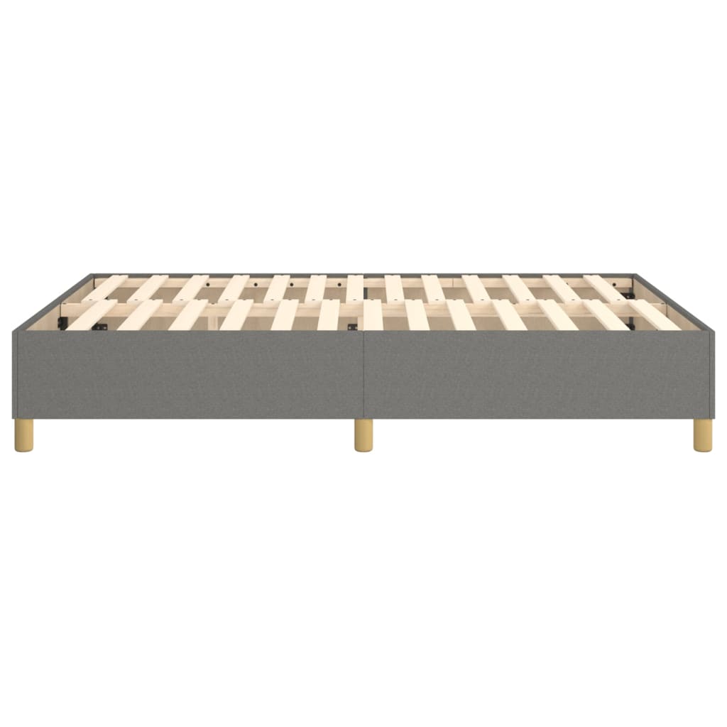 Vidaxl Struttura del Letto Senza Materasso, Grigio Scuro, 140X190 Cm, Rivestita in Tessuto