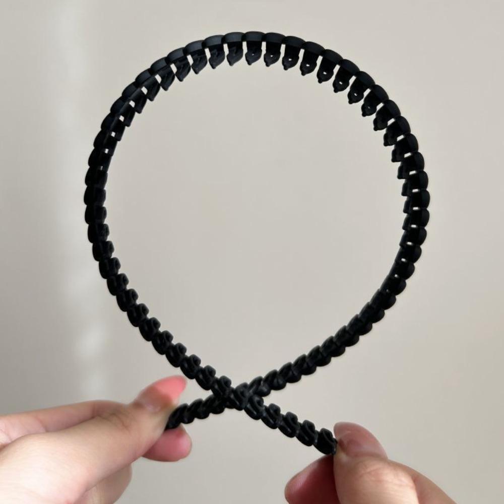 Simple Style Solid Tooth Headbands Washface Headbands  Hair Accessories Tool Unisex