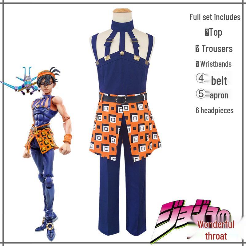 

JOJO s Bizarre Adventure Golden Wind Giorno & Narancia Cosplay Halloween Costume XXL