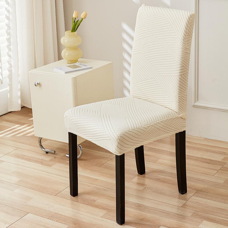 

1PC Twill jacquard Chair Cover High Quality Universal Size Anti-Dust Spandex Chair Slipcovers For Kitchen Dining room Home Decor