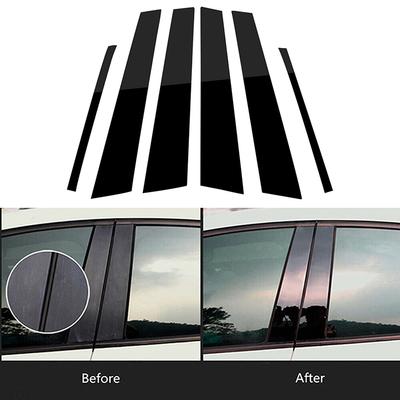 Glossy Black Car B Pillar Post Cover Trim Stickers Window Pillar Protection Foil Accessories Fit For Honda Accord 2008-2012