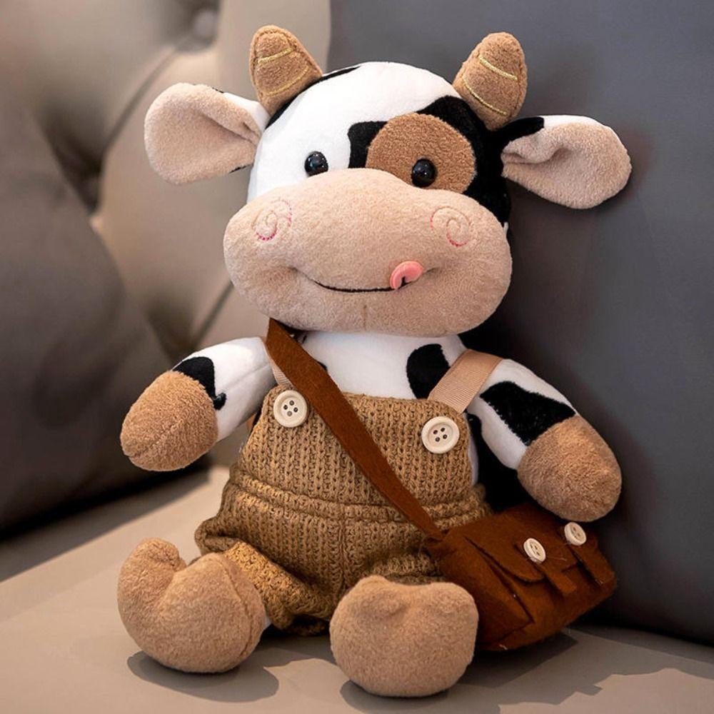 Cute Design Plush Toy Soft Material Chinese Zodiac Cow Little Cow Stuffed Cow  Girl Gift