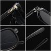 SHAUNA Retro Double Bridges Square Women Sunglasses Shades UV400 Fashion Men Trending Rivets Gradient Sun Glasses