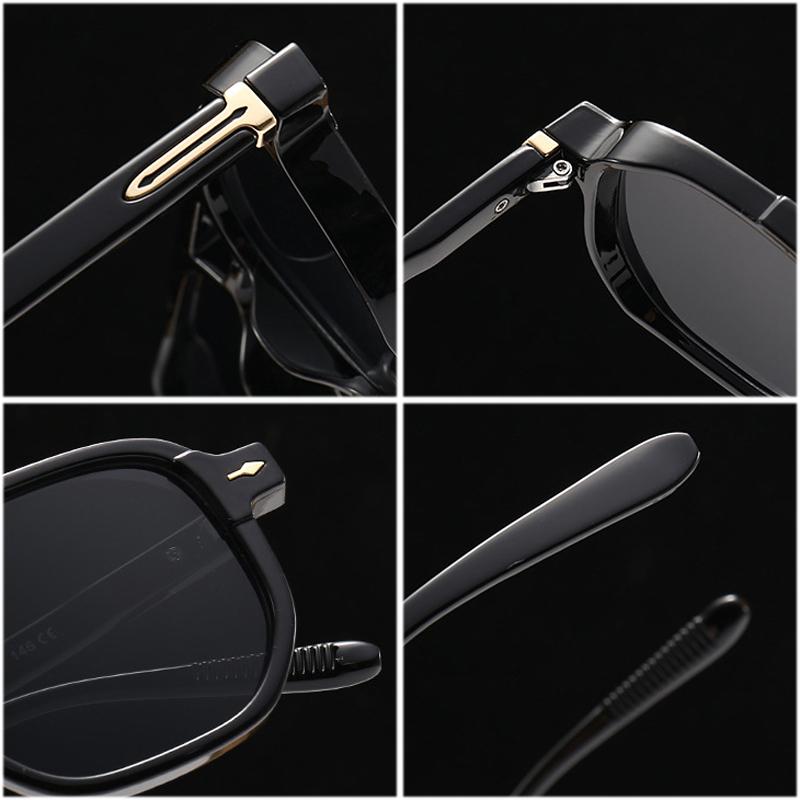 SHAUNA Retro Double Bridges Square Women Sunglasses Shades UV400 Fashion Men Trending Rivets Gradient Sun Glasses