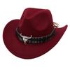 Ethnic Style Handsome Tibetan Hat Children'S Performance Top Hat Cow Head Warped Edge Western Cowboy Hat Sunscreen Sun Hat