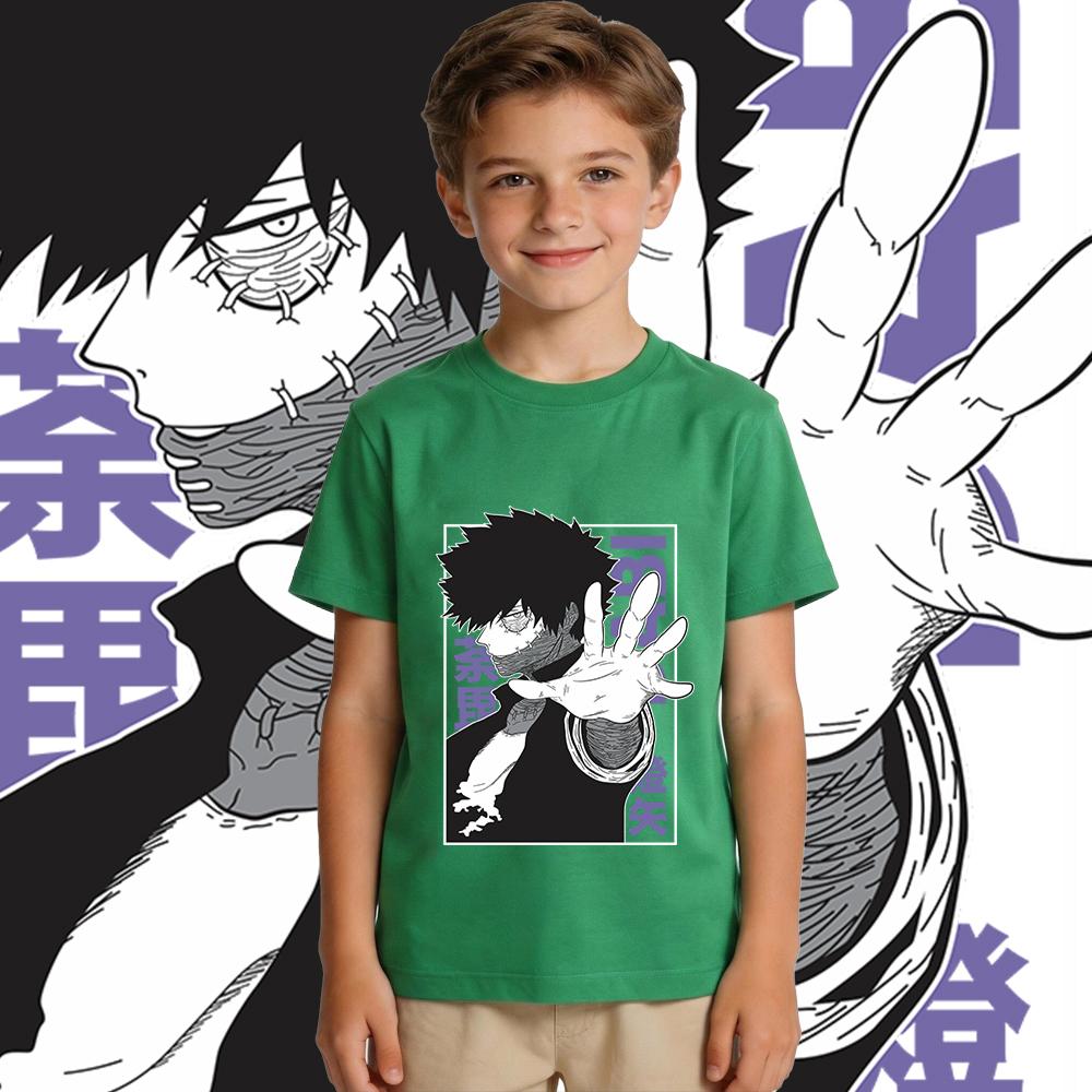 My Hero Academia Dabi Anime Print Cotton T Shirt for Boys and Girls Kids Casual Tee Short Sleeve Soft Breathable Summer